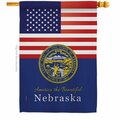 Guarderia 28 x 40 in. USA Nebraska American State Vertical House Flag with Double-Sided Banner Garden GU4061082